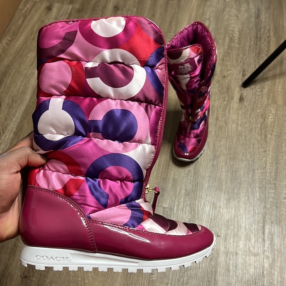 Coach Leatherwave Zipper up Boots (6B)